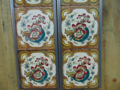 Pretty Victorian Floral Fireplace Tiles - V021 Old Fireplaces