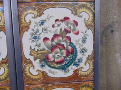 Pretty Victorian Floral Fireplace Tiles - V021 Old Fireplaces