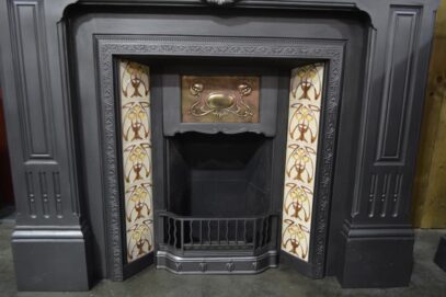 Vintage Art Nouveau Tiled Insert 4325TI - Oldfireplaces