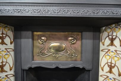 Vintage Art Nouveau Tiled Insert 4325TI - Oldfireplaces