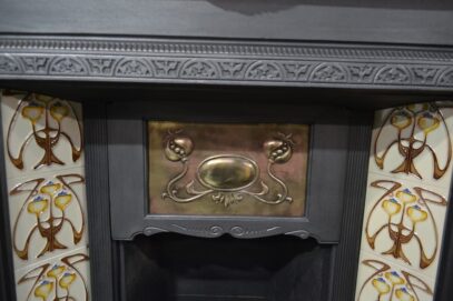 Vintage Art Nouveau Tiled Insert 4325TI - Oldfireplaces