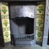 Art Nouveau Tiled Fireplace with Pomegranate Detail - 4336TC