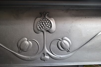 Art Nouveau Tiled Fireplace with Pomegranate Detail - 4336TC