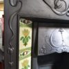 Art Nouveau Tiled Fireplace with Pomegranate Detail - 4336TC