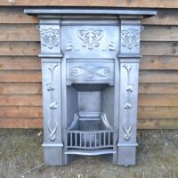 Art Nouveau Fireplace with heart shaped leaves 4349B - Oldfireplaces