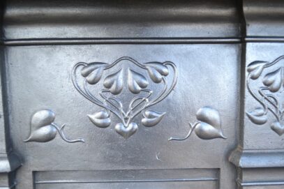 Art Nouveau Fireplace with heart shaped leaves 4349B - Oldfireplaces