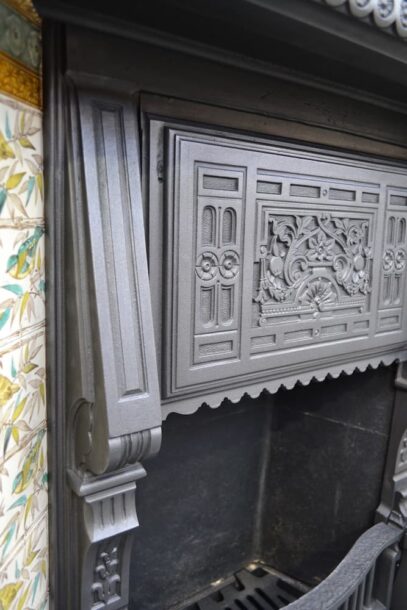 Original Victorian Tiled Insert 4366TI - Oldfireplaces