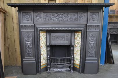 Victorian Fire Surround & Tiled Insert - Oldfireplaces