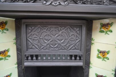 Original Victorian Tiled Fireplace 4368TC - Oldfireplaces
