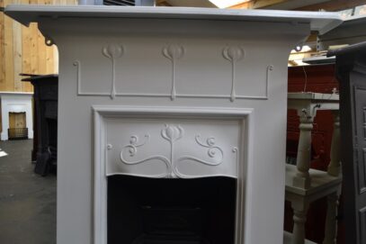 Painted Art Nouveau Fireplace 4382MC - Oldfireplaces
