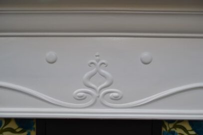 Painted Art Nouveau Tiled Fireplace - 4384TC