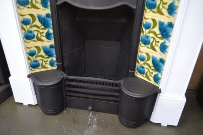 Painted Art Nouveau Tiled Fireplace - 4384TC