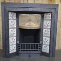 Victorian Tiled Insert Brass Hood 4386TI - Oldfireplaces