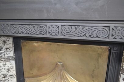 Victorian Tiled Insert Brass Hood 4386TI - Oldfireplaces