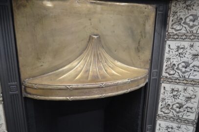 Victorian Tiled Insert Brass Hood 4386TI - Oldfireplaces