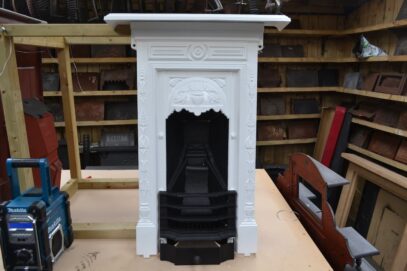 Painted Art Nouveau Fireplace 4392B - Oldfireplaces