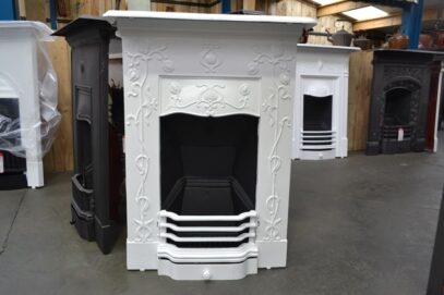 Painted Art Nouveau Bedroom Fireplace 4423B