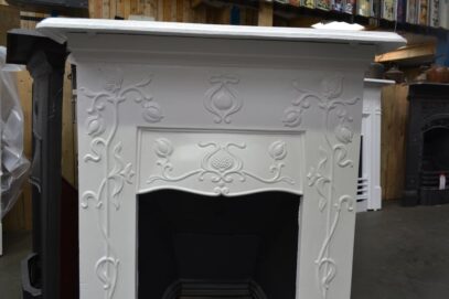 Painted Art Nouveau Bedroom Fireplace - 4423B