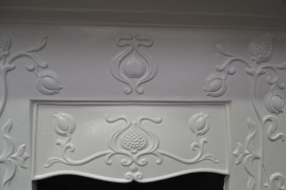 Painted Art Nouveau Bedroom Fireplace - 4423B