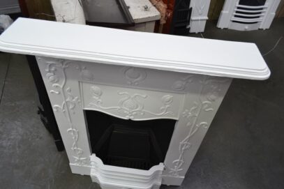 Painted Art Nouveau Bedroom Fireplace - 4423B