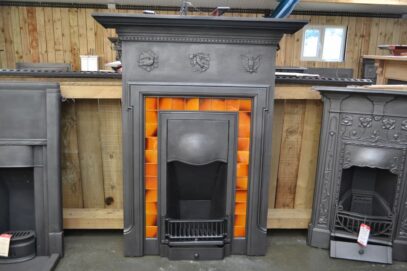 Late Victorian Tiled Fireplace Combination - 4433TC