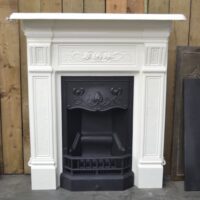 Art Nouveau Cast Iron Fireplace - 1526LC