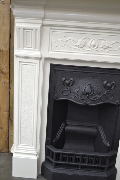 Art Nouveau Cast Iron Fireplace - 1526LC