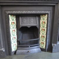 Victorian Arts & Crafts Tiled Insert 1496TI - Oldfireplaces