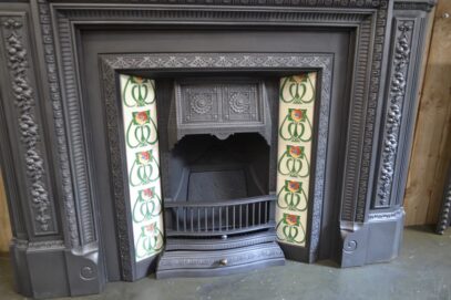 Victorian Arts & Crafts Tiled Insert 1496TI - Oldfireplaces