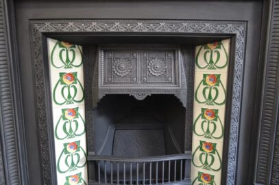 Victorian Arts & Crafts Tiled Insert 1496TI - Oldfireplaces