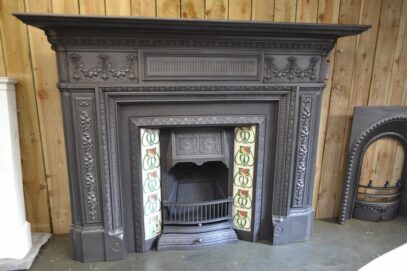 Victorian Arts & Crafts Tiled Insert 1496TI - Oldfireplaces