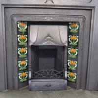 Art Nouveau Tiled Fireplace Insert 4444TI - Oldfireplaces