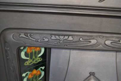 Art Nouveau Tiled Fireplace Insert 4444TI - Oldfireplaces