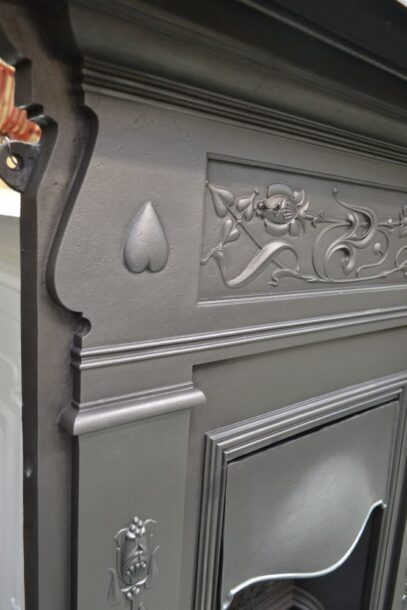 Art Nouveau Fireplace with heart detail - 4461MC