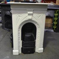 Painted Victorian Fern Bedroom Fireplace - 4464B