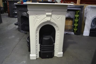 Painted Victorian Fern Bedroom Fireplace - 4464B