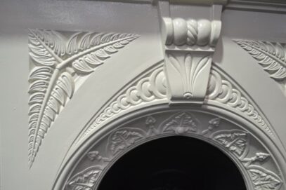 Painted Victorian Fern Bedroom Fireplace - 4464B