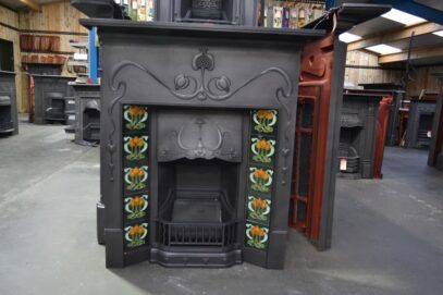 Art Nouveau Tiled Combination Fireplace 4470TC - Oldfireplaces