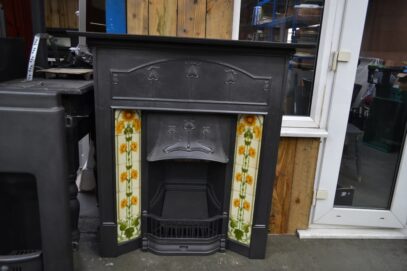 Art Nouveau Tiled Fireplace 4474TC - Oldfireplaces