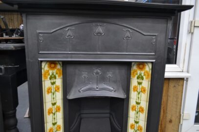 Art Nouveau Tiled Fireplace 4474TC - Oldfireplaces