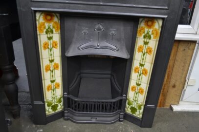 Art Nouveau Tiled Fireplace 4474TC - Oldfireplaces