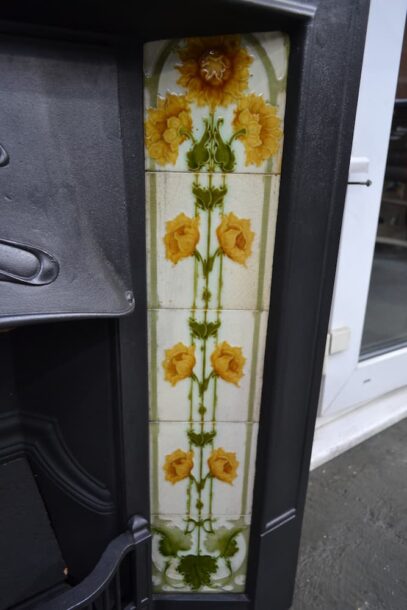 Art Nouveau Tiled Fireplace 4474TC - Oldfireplaces