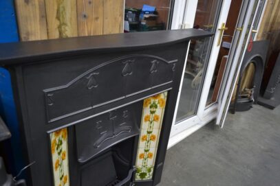 Art Nouveau Tiled Fireplace 4474TC - Oldfireplaces