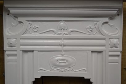 Art Nouveau Bedroom Fireplace Painted 4487B - Oldfireplaces