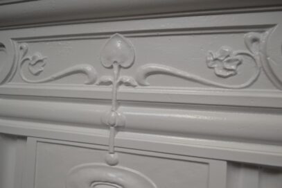 Art Nouveau Bedroom Fireplace Painted 4487B - Oldfireplaces