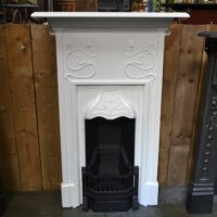 Tall Art Nouveau Bedroom Fireplace 4410B - Antique Fireplace Company