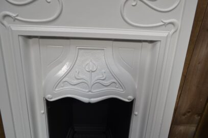 Tall Art Nouveau Bedroom Fireplace 4410B - Antique Fireplace Company