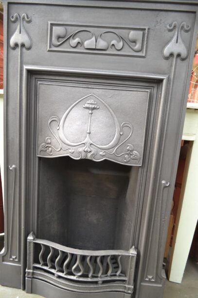 Tall Art Nouveau Bedroom Fireplace 4522B - Oldfireplaces