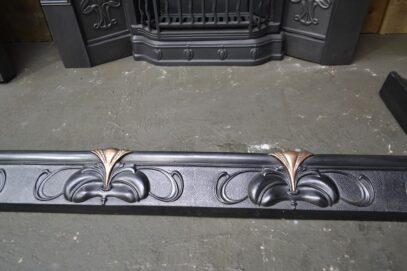 Art Nouveau Cast Iron & Copper Fender 4554FE - Oldfireplaces