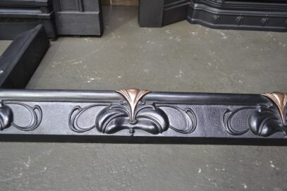 Art Nouveau Cast Iron & Copper Fender 4554FE - Oldfireplaces